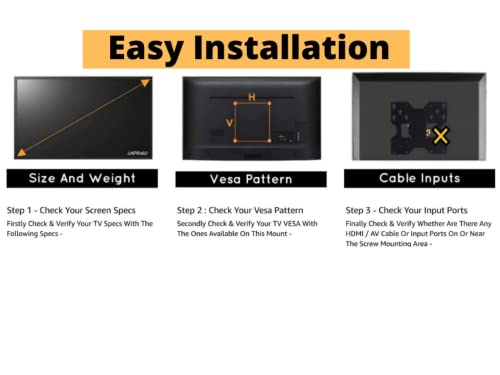 Image of PROSAC Premium Heavy Duty Full Motion Wall Mount 23-43 inch LED LCD HD Plasma TV Stand (Minimum 100x100 mm & Maximum 200x200) (Not Suitable for Mi /Redmi LED /LCD TV)