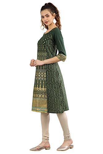 Image of Aurelia Women's Cotton Regular Fit Regular Kurta