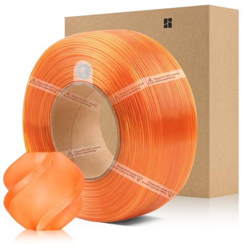 Bamboo PETG Translucent Refill Filament 1.75mm 1 KG (2.2lbs) with RFID for Bambu Lab A1/X1/P1 Series 3D Printer,Robust E