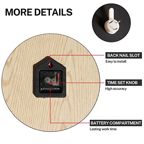 Horloge murale pour salon et cuisine ArtSocket à rayures géométriques