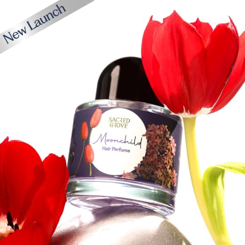 Image of Sacred Grove Hydrating Hair Perfume for Women Moon Child Floral Hair Mist Water Based & Alcohol Free, Unisex Hair Perfume, 50ml