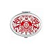 China Chinese Zodiac Monkey Peach Flowers Mirror Portable Fold Hand Makeup Double Side Glasses
