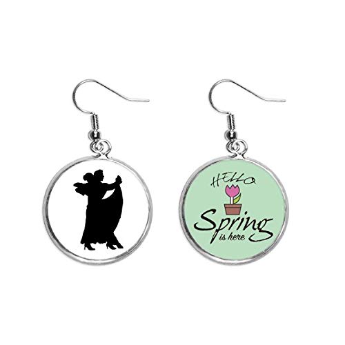 Pendientes de bailarina Duet en plata con diseño de danza elegante para primavera