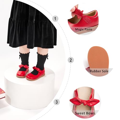 Image of Otter MOMO Toddler /Little Girls Mary Jane Slip-on School Uniform Party Dress Shoes