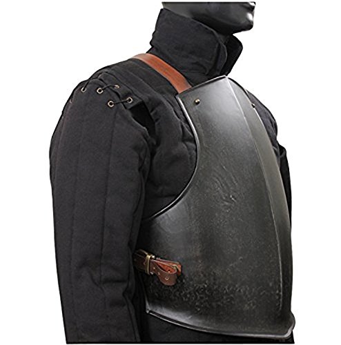 Medieval Ready for Battle Breast Plate Body Armour Dark One Size Black