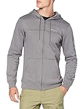 Lieferumfang: 1x Columbia Logo Full Zip Fleecehoodie für Herren, Material: 80% Baumwolle/ 20% Polyester, Farbe: Grau, Größe: XL, Art. 1889164