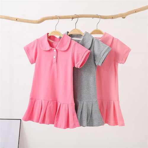 Girls' Short Sleeve Pol𝐨 Dress Toddler Pleated Pol𝐨 Dress Girls and Toddler Short Sleeve Knit Pol𝐨4