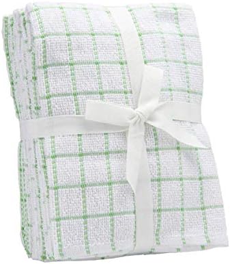 100% Natural Cotton Terry Tea Towels | Super Absorbent | Lint & Streak free | Soft Vintage Kitchen 5 Pack | Large 45 x 65cm | Heavy Duty Machine Washable | Professional Catering Dish Cloths - Blue