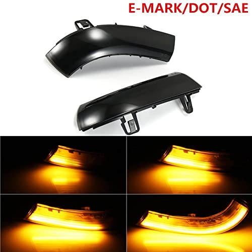 Espejo retrovisor lateral 2 uds con intermitentes LED dinámicos ahumados 5