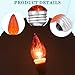 Neowah 25W Amber Flame Tip Chandelier Bulbs, Decorative Glass, 120 Lumens, 2 Pack
