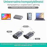 HENGBIRD 8 sztuk adapterów Lightning na USB C, adapter USB C, adapter micro USB, mini adapter USB żeński na męski USB 2.0 do nawigacji, kamery akcyjnej do stosowania smartfonów