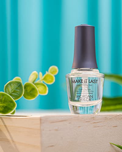 Morgan Taylor Nail Lacquer Make It Last Long Wear Top Coat, Top Coat For Nails, Long Lasting Nail Polish, Fast Drying Nail Polish, Strengthening Top Coat, 0.5 Oz. #TOP3