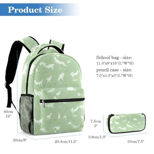 Sac à dos de grande capacité vert multicolore pour les étudiants actifs - 2