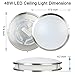 DLLT 48W Dimmable Flush Mount LED Ceiling Light Fixture, 17.6
