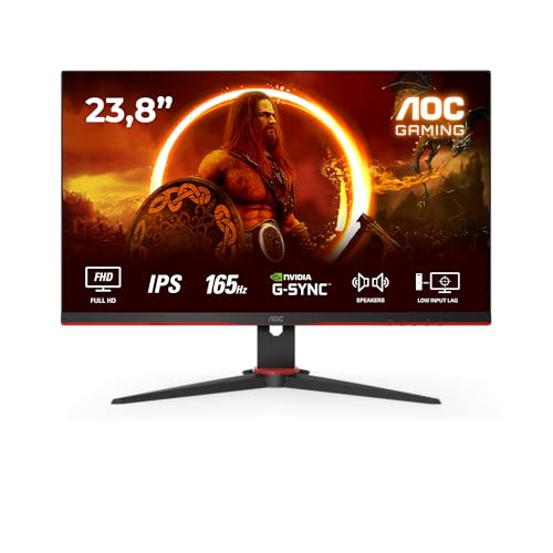 Image of AOC - G2 24G2SPAE /BK LED Display 60,5 cm (23.8 inch) 1920 x 1080 Pixel Full HD Nero, Rosso