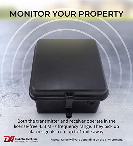 Image of Dakota Alert Driveway Alarm Sensor - Wireless One Mile DCRH-4k Plus Rubber Hose Driveway Alarm System, Relay Outputs, RE-4k Plus Receiver & DCHT-4000 Transmitter with 25-FT Rubber Hose Sensor