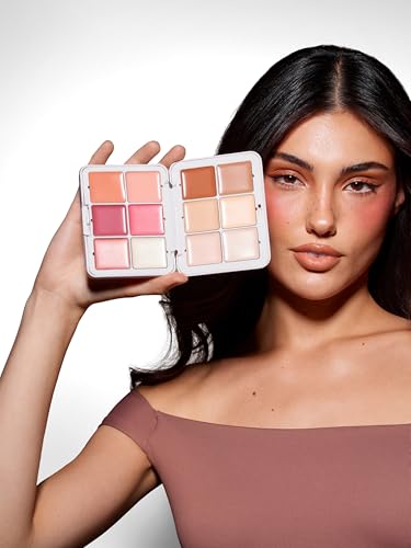 SOSU Cosmetics Complete Canvas Complexion Palette, 12 Ultra-Blendable Cream Shades, Light Complexion, Base Contour Blush Highlight - Image 4