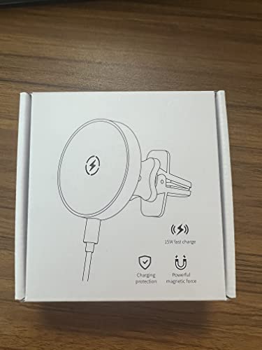 Magnetic Wireless Car Charger Compatible With Magsafe Car Charger Mount, 360° Adjustable Auto Alignment Air Vent Mount For Iphone 13/13 Pro/13 Pro Max/13 Mini/Iphone 12/12 Pro/12 Pro Max,(Silver) #TOP7
