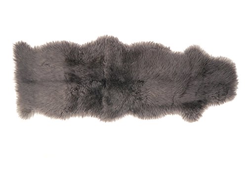 Tapis en peau d'agneau Kaiser Earl Grey 175x65 cm pour sol et lit