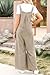 Dokotoo Loose Jumpsuits for Women Overalls Oversized Solid Color Casual Wide Leg One Piece Sleeveless jumpsuit Long Pant Romper with Pockets 2026 Fashion Khaki Large