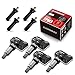 TPMS Sensor GM, 4-Pack Tire Pressure Monitoring System Sensor Replacement for GM Chevy GMC Cadillac Buick, 315MHz OE Replaces for 13586335 13581558 13598771 13598772