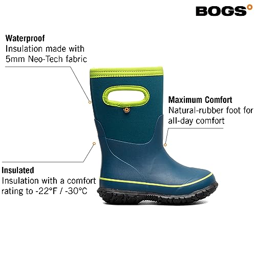 Image of BOGS Grasp Kids Waterproof Rain Boots, Insulated Winter Snow Boots