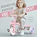 SEREED Colorful Lighting Toddler Tricycle for 2-5 Years Old Girls, Adjustable Seat&Handlebar Trike, Removable Basket, Birthday Gift Idea for Kids Ages 2+ (Pink)