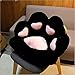 Katzenpfoten Kissen Stuhl Sitzkissen Cat Paw Cushion 60x70cm Plüsch Katzen Sitzkissen Niedlich Katzenklauen Sofa Rückenkissen Bürostuhlkissen Schreibtischstuhlkissen Geschenke für Geburtstag (Schwarz)