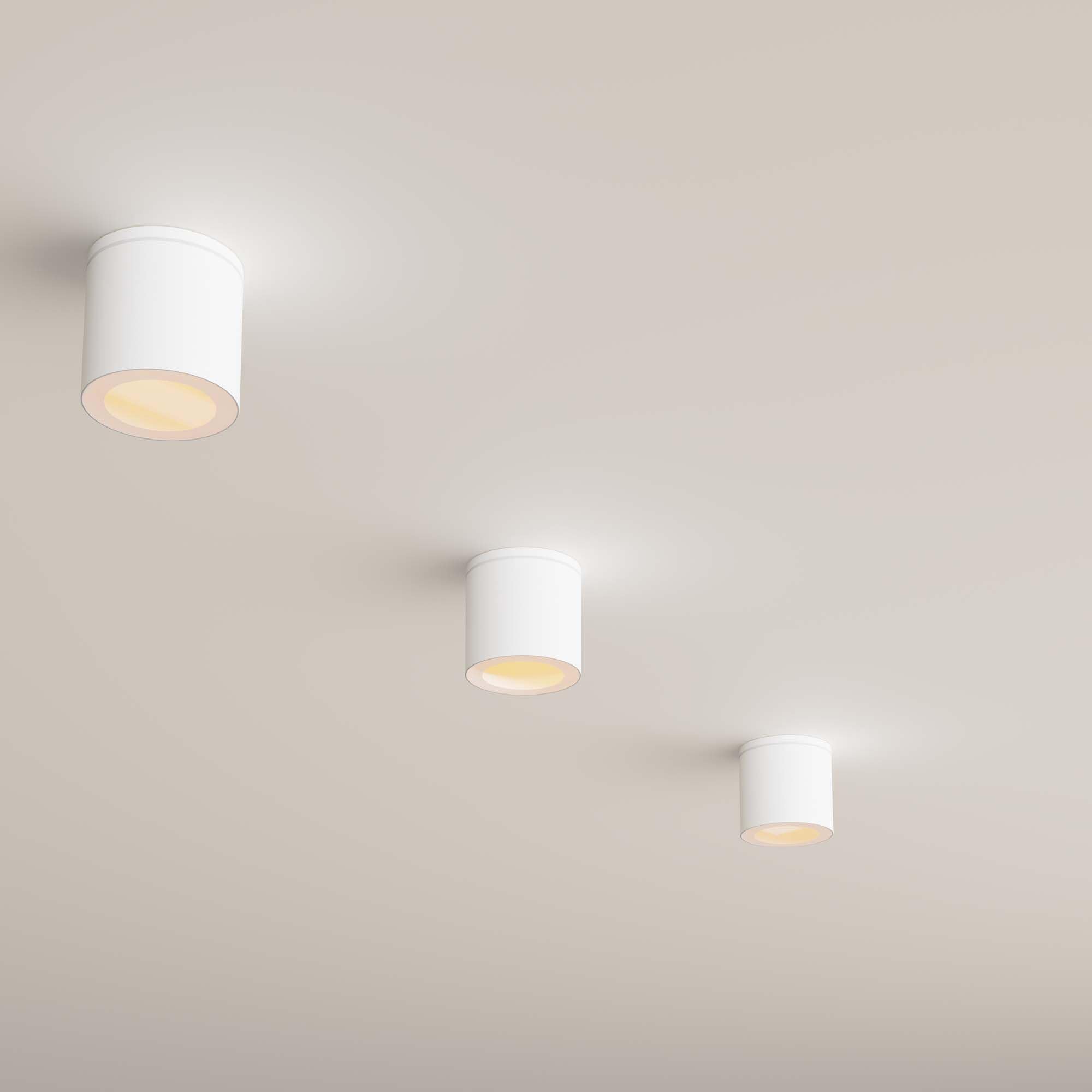 Ledvion 6er Set LED Aufbauspot IP54 Weiss GU10 Fassung ohne Leuchtmittel | spritzwassergeschuetzt IP54; fuer Decke Flur Kueche und Wohnraum