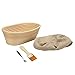 Cesto per panificazione di pane Banneton | Cestello per la ciotola di pasta Brotform | Set di pasta lievitata a lievitazione in pasta di rattan || M&W (Ovale)