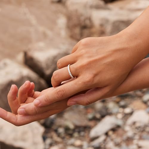 STORYJEWELLERY Wedding Bands for Women, Stackable Rings, 18K Gold Plated Band Ring, Eternity Band Rings for Women, Engagement Ring 2.25mm 1.8mm 1.4mm, Gifts for Her2