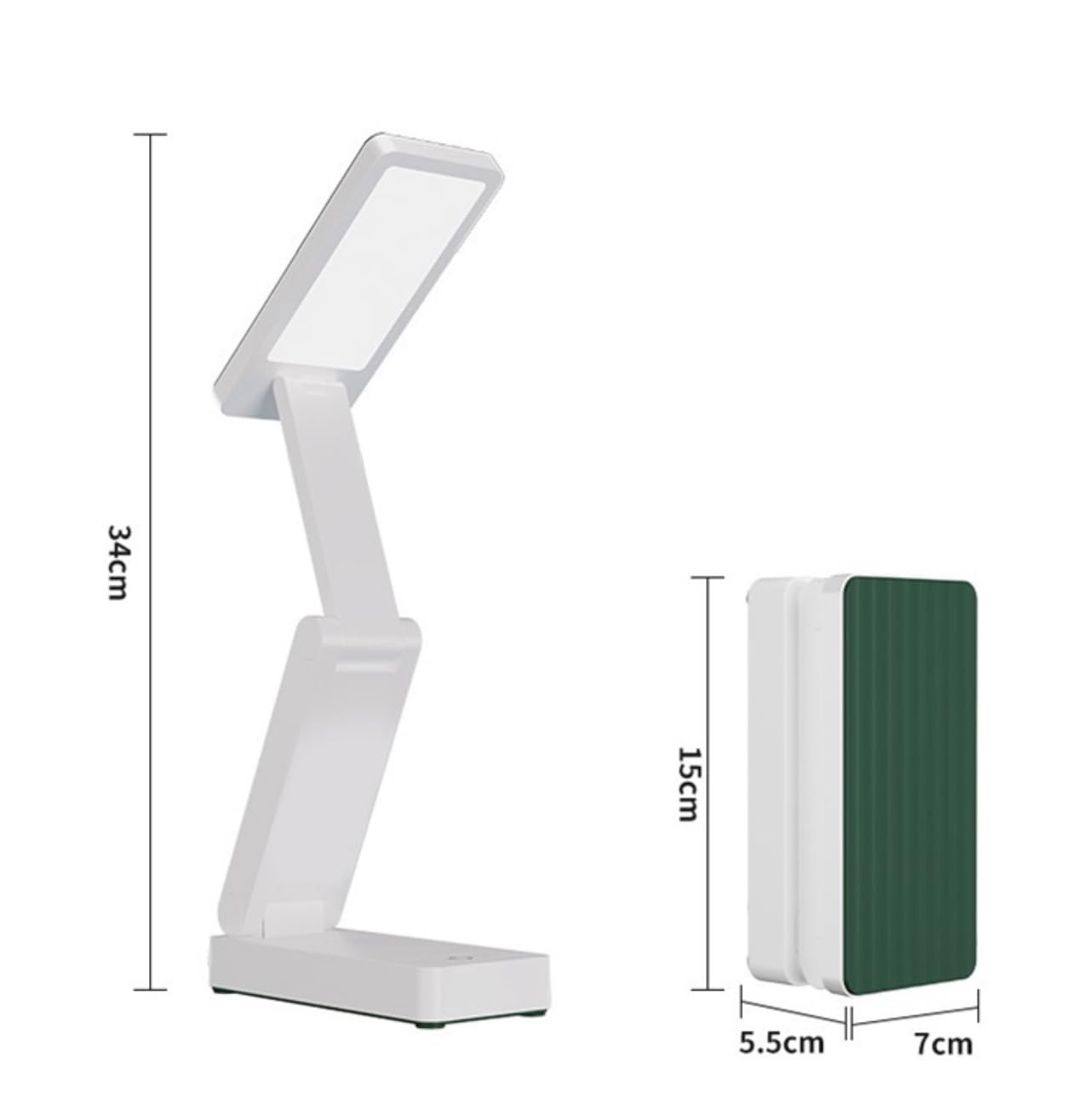 Lámpara De Lectura Lámpara De Escritorio Plegable Que Cuida La Vista con Puerto USB Y 3 Temperaturas Color Ajustables para Ojos
