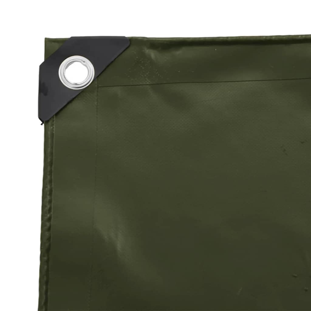 Telone verde oliva, 650 g/m², con rivestimento in PVC, 1,5 x 2,5 m, impermeabile, con occhielli, resistente alle intemperie, agli strappi, ai raggi UV, per giardino, campeggio, auto, mobili