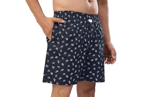 Image of Nermosa Men's 100% Cotton Boxer Shorts - Soft, Breathable, All-Day Comfort (Pack of 3)