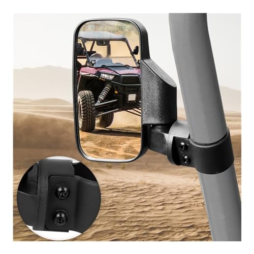 Espejos retrovisores universales para moto y espejo lateral UTV ATV de 2 pulgadas 2