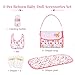 BABESIDE 6 Pcs Reborn Baby Doll Accessories Set for 17-22 Inch Dolls, Feeding & Diaper Bag Play Set with Bib, Bottle, Diapers & Changing Pad, Pretend Baby Care Toy Gift for Girls (Doll Not Included)