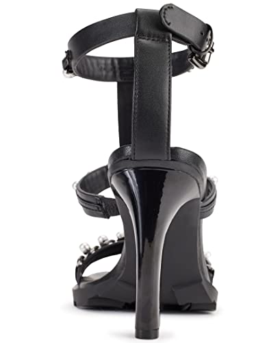 Karl Lagerfeld Paris womens Midge T-strap Studded Heel Sandal2