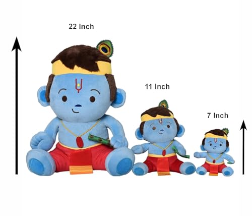 Image of HUG 'n' FEEL SOFT TOYS - Krishna JI 25cm Soft Toy Plush Toy | Big Stuffed Animal | Ultra Soft, Huggable & Cuddly Gift for Kids, Girls, Boys | Perfect for Birthday, Valentine's Day