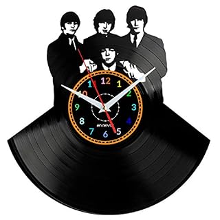 EVEVO Beatles Horloges Murales Disque Vinyle Disques Vinyliques Horloges Murales Vinyle Record Mur l’horloge Créatif… - Les Beatles, Paul McCartney, John Lennon, RIngo Starr, George Harrison