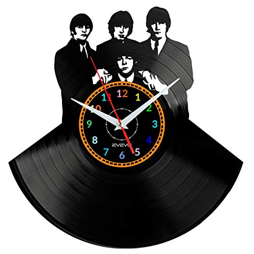 EVEVO Beatles Horloges Murales Disque Vinyle Disques Vinyliques Horloges Murales Vinyle Record Mur l’horloge Créatif… - Les Beatles, Paul McCartney, John Lennon, RIngo Starr, George Harrison EVEVO Beatles Horloges Murales Disque Vinyle Disques Vinyliques Horloges Murales Vinyle Record Mur l'horloge Créatif…
