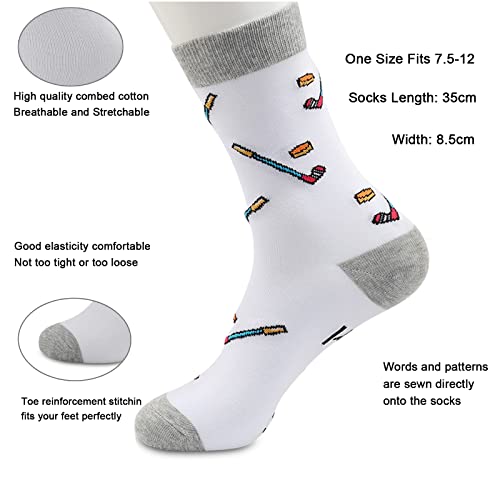 Cmnim Girls Ice Hockey Gifts 2 Pairs Hockey Novelty Socks Just A Girl Who Loves Ice Hockey Players Gift Ice Hockey Lover Gift (2 Pairs Hockey Socks) #TOP3