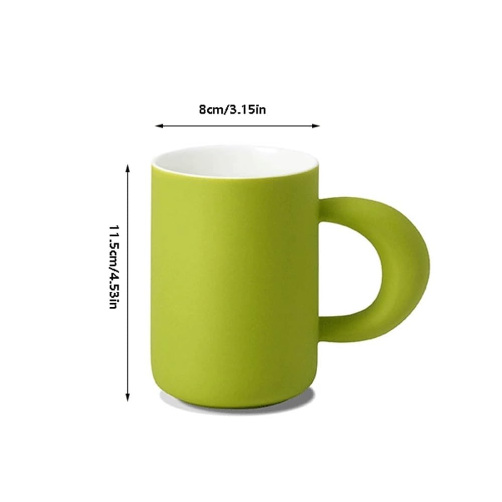 Tazas Juego de 1 Taza café gelatina, cerámica 14.2 oz con Gran Capacidad for Las Mejores Amigas y Hermanas los Amantes Tazas de Café(Green)