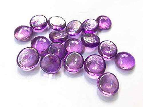 image for Liying shop Glass Gem Stone, 1Lbs Flat Marbles Pebbles for Vase Filler