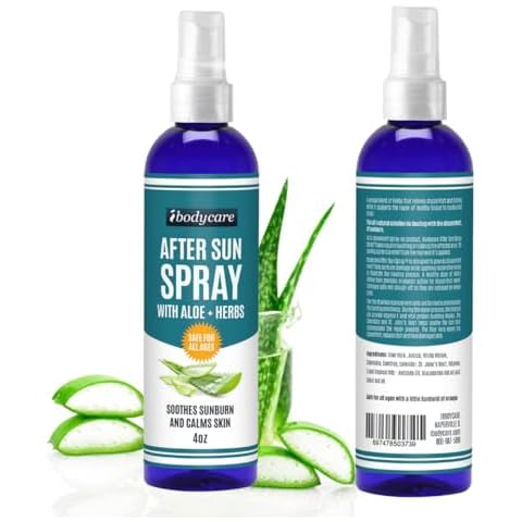 ibodycare After Sun Spray with Aloe and Herbs | Cooling Mist for Sun-Exposed Skin | Hydrating and Soothing Spray with Chamomile and Calendula | Non-Greasy, 4 oz Cover