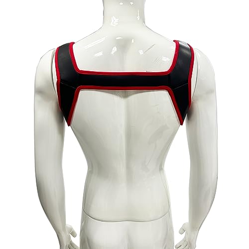 ZUYPSK Mens Double Shoulder Strap Body Chest Harness Belt Muscles Protector Cosplay Costume3