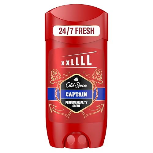 Old Spice Captain Deostick für Männer 85 ml, 24/7 Frischhh bei täglicher Anwendung, langanhaltender Duft in Parfumqualität, Schutz vor Gerüchen, Ohne Aluminiumsalze, unsichtbar auf Schwarz und Weiß