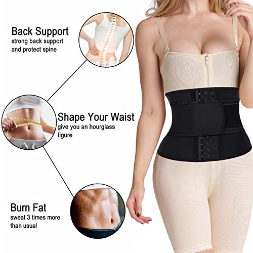 Atbuty Short Torso Waist Trainers Cincher For Women Corset Underbust Latex Sport Girdle Hourglass Body Shaper (Black (9'' Torso, 9 Bones, 1 Belt), Xl) #TOP5