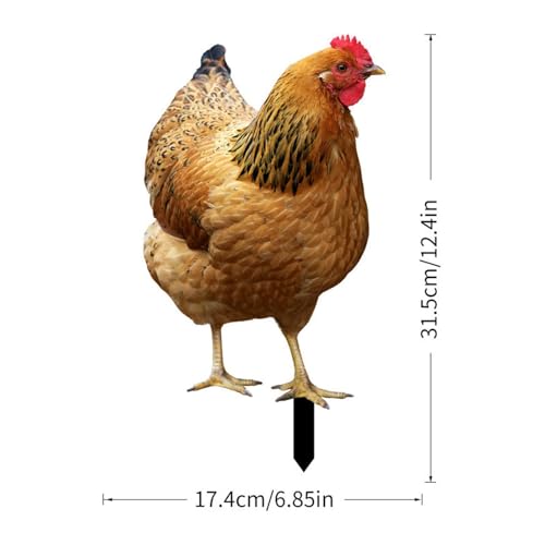 Sculptures réalistes de poule et décors pour jardin et cour extérieure