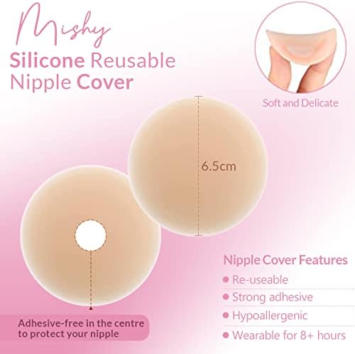Mishy Boob Tape & Nipple Cover Set for Women Breathable Skin-Friendly Cotton & Spandex Multipurpose Pack to Support, Lift, Cover Nips & Complete Outfits Go Backless & Strapless in Confidence