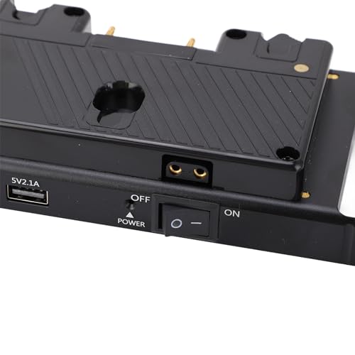 Image of Gold Mount Battery A Plate, Supply, Dual USB Output 15mm Rod Clamp Converter Plate with 4 Outputs for LED C Accessories